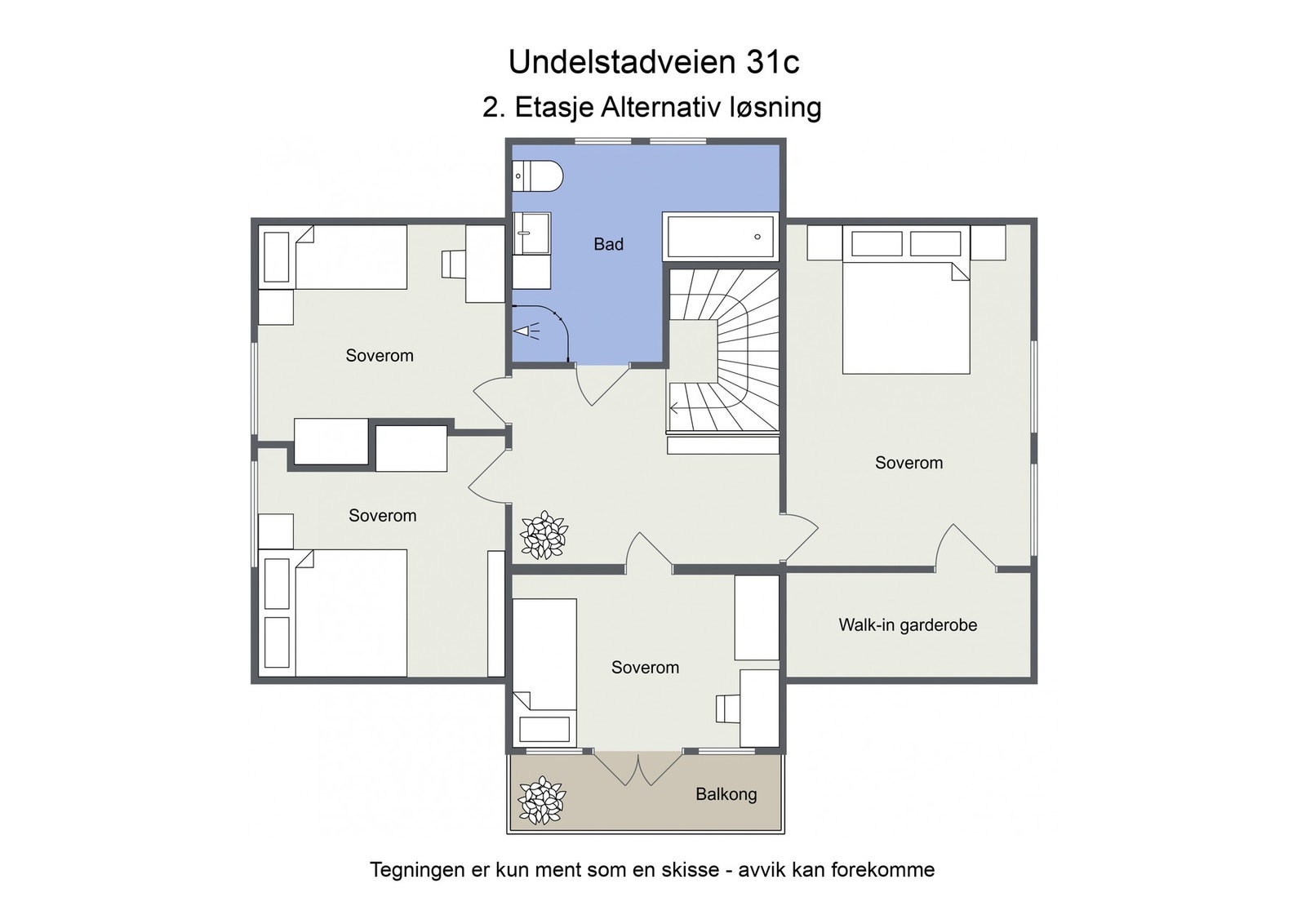 Alternativ plantegning. Galleribilde