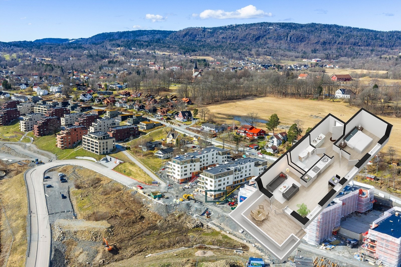 Omtrentlig plassering avmerket. Galleribilde