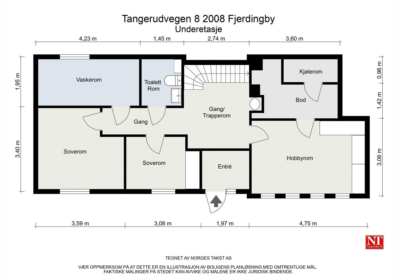 Plantegning underetasje Galleribilde