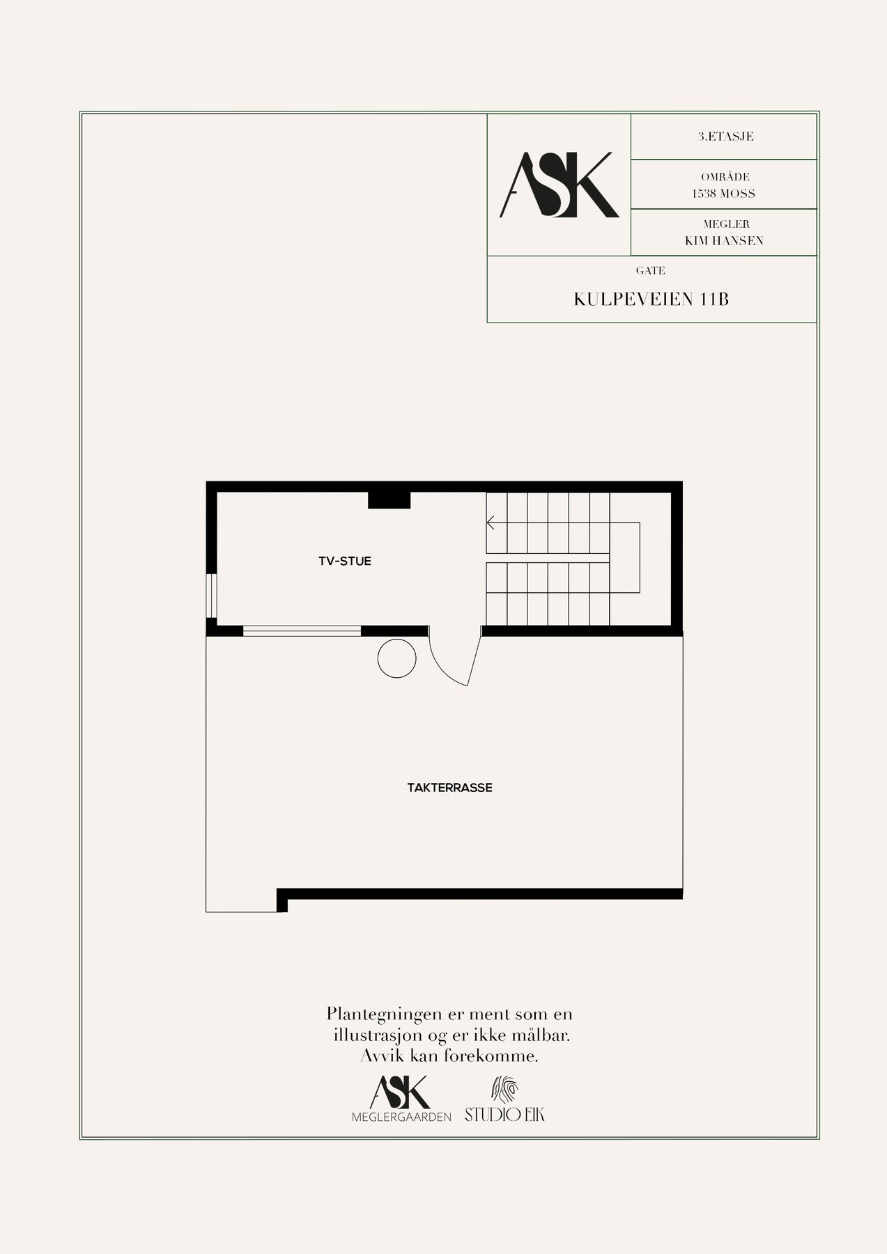 Plantegning loftsetasje. Galleribilde