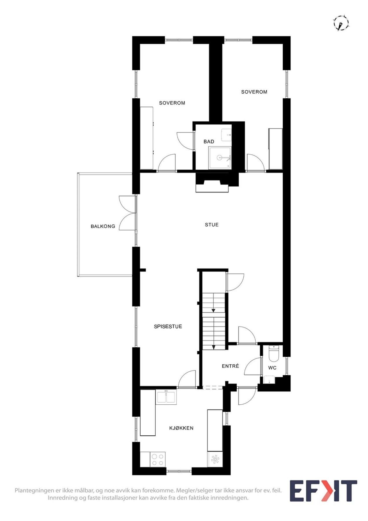 Plantegning 1. etasje Galleribilde