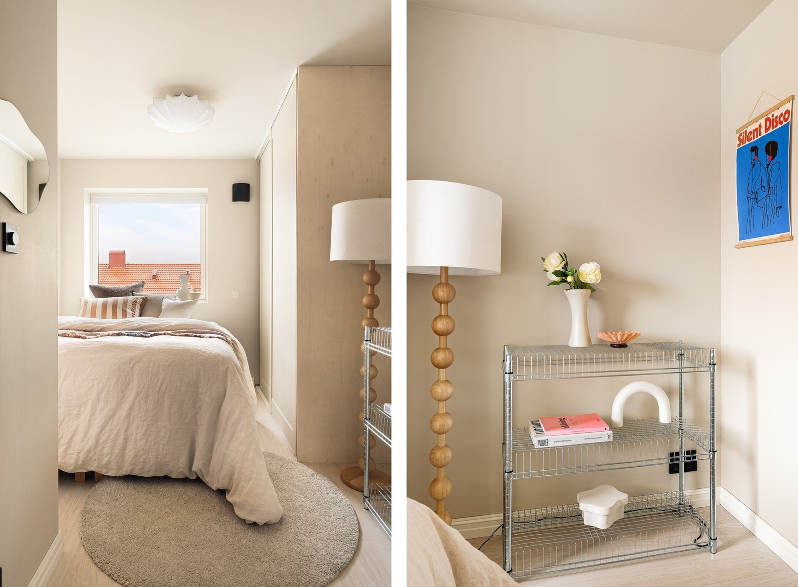Plassbygget skyvedørsgarderobe og god plass til dobbeltseng. Galleribilde