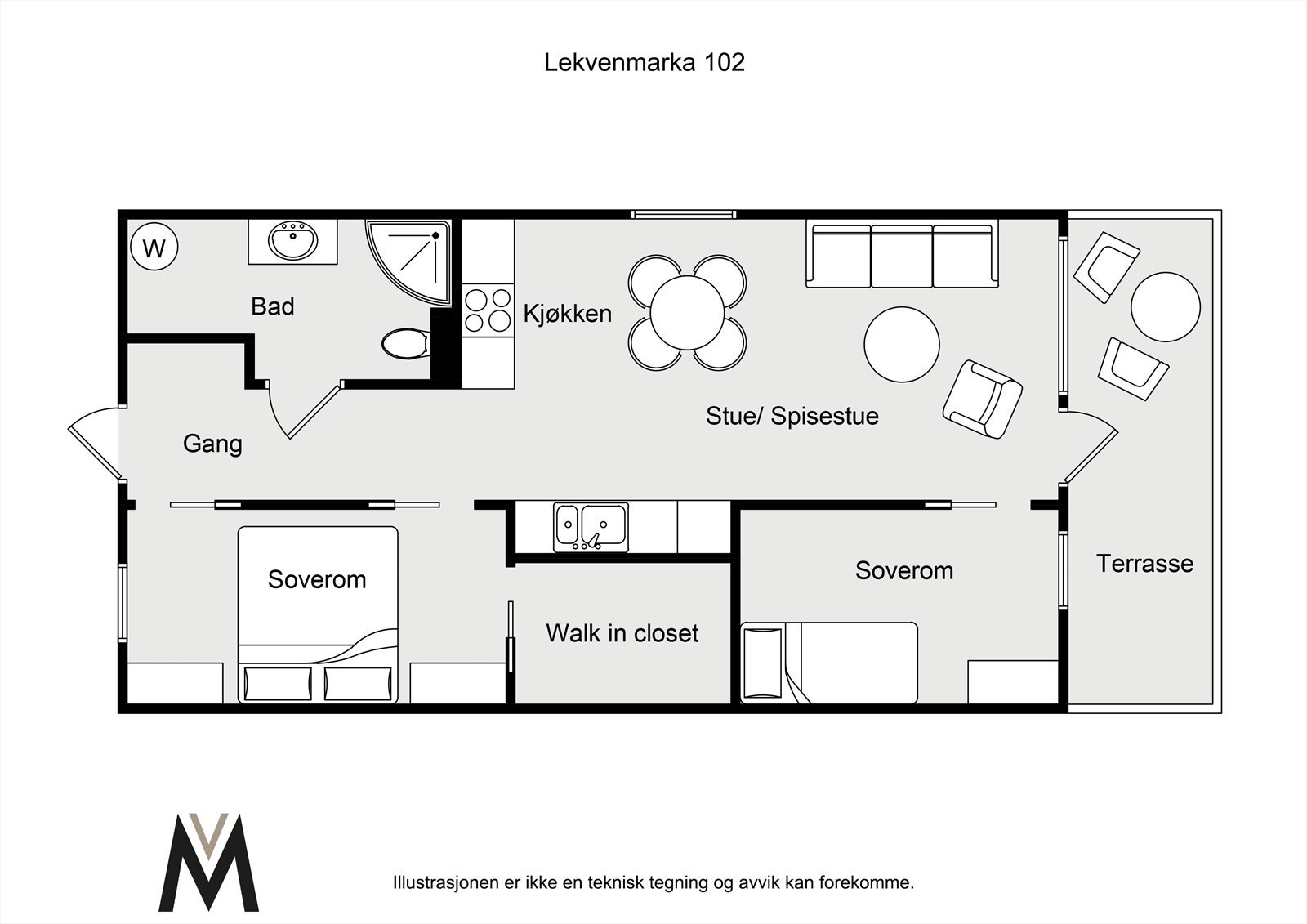 Plantegning - Lekvenmarka 102 Galleribilde