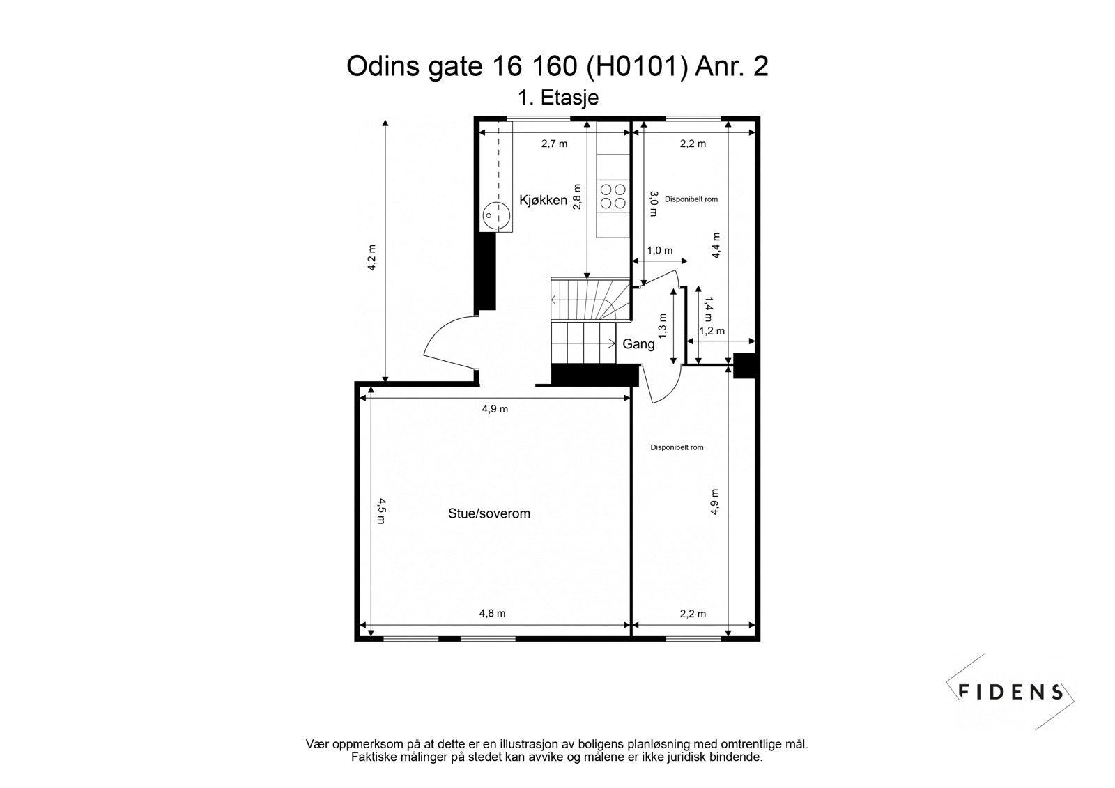 Plantegning - 1. etasje Galleribilde
