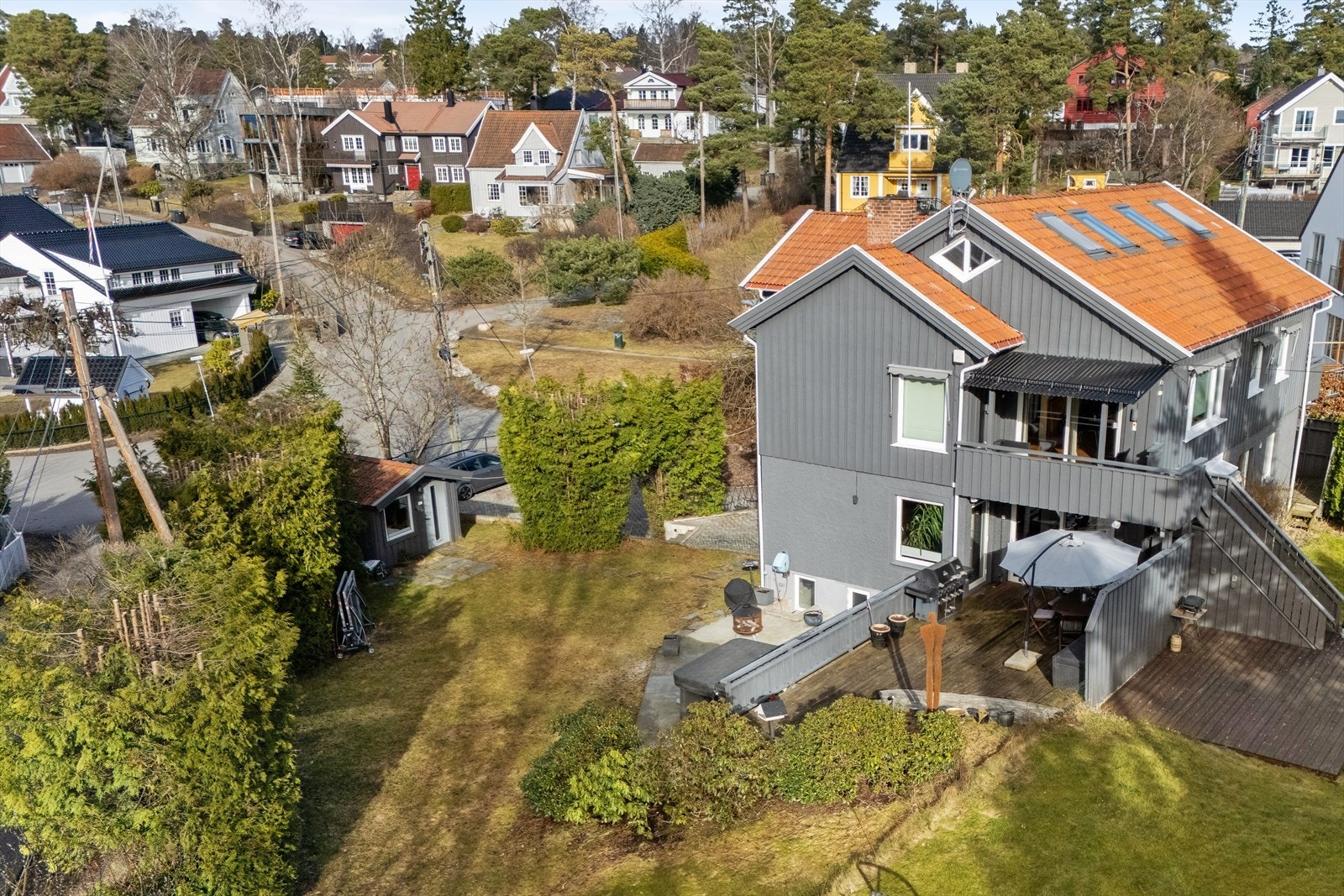 Dronefoto Cappelens vei 7 Galleribilde