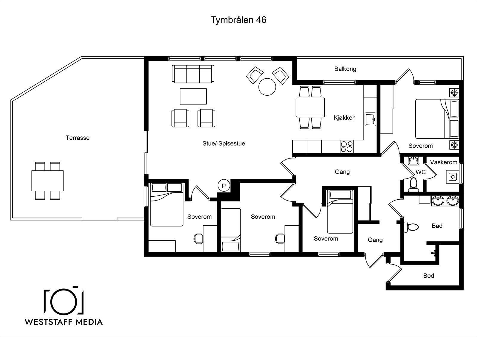 Plantegning i 1. etasje. Galleribilde