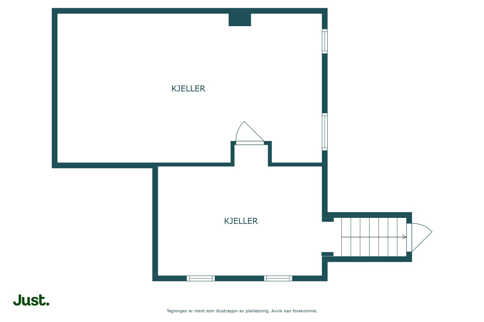 Planskisse kjeller(krypkjeller). Galleribilde