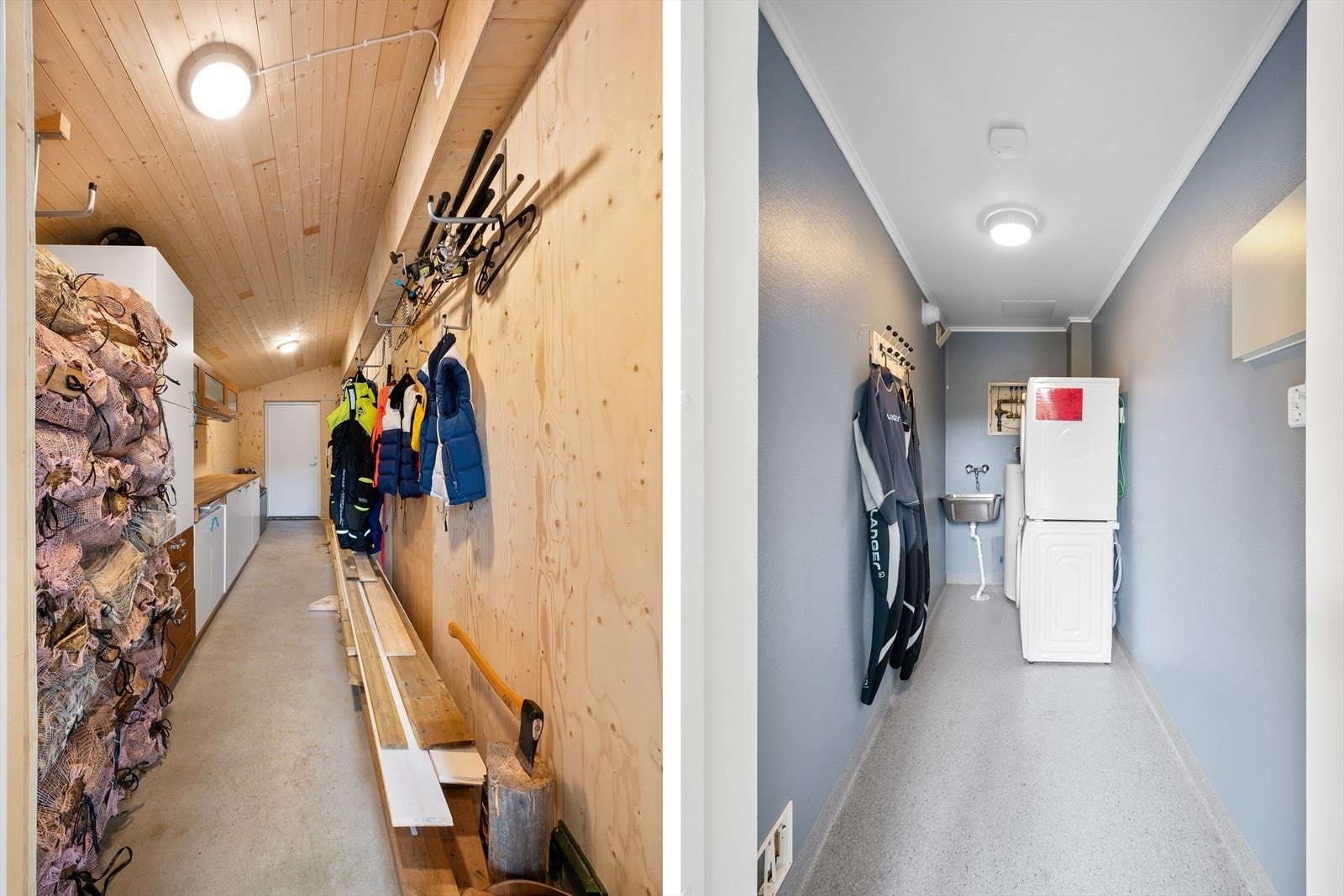 Vaskerommet er på 4,3 m² og boden er på 13,2 m² Galleribilde