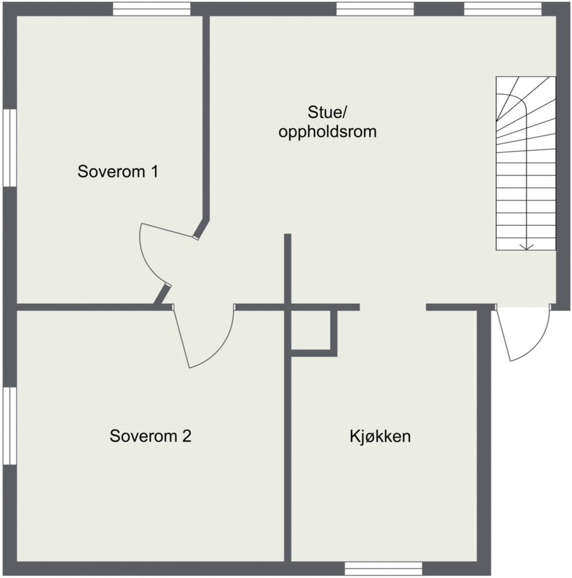 Leilighetens planløsning - 1. etg Galleribilde