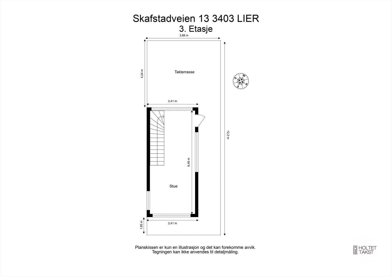Plantegning 3. etasje Galleribilde