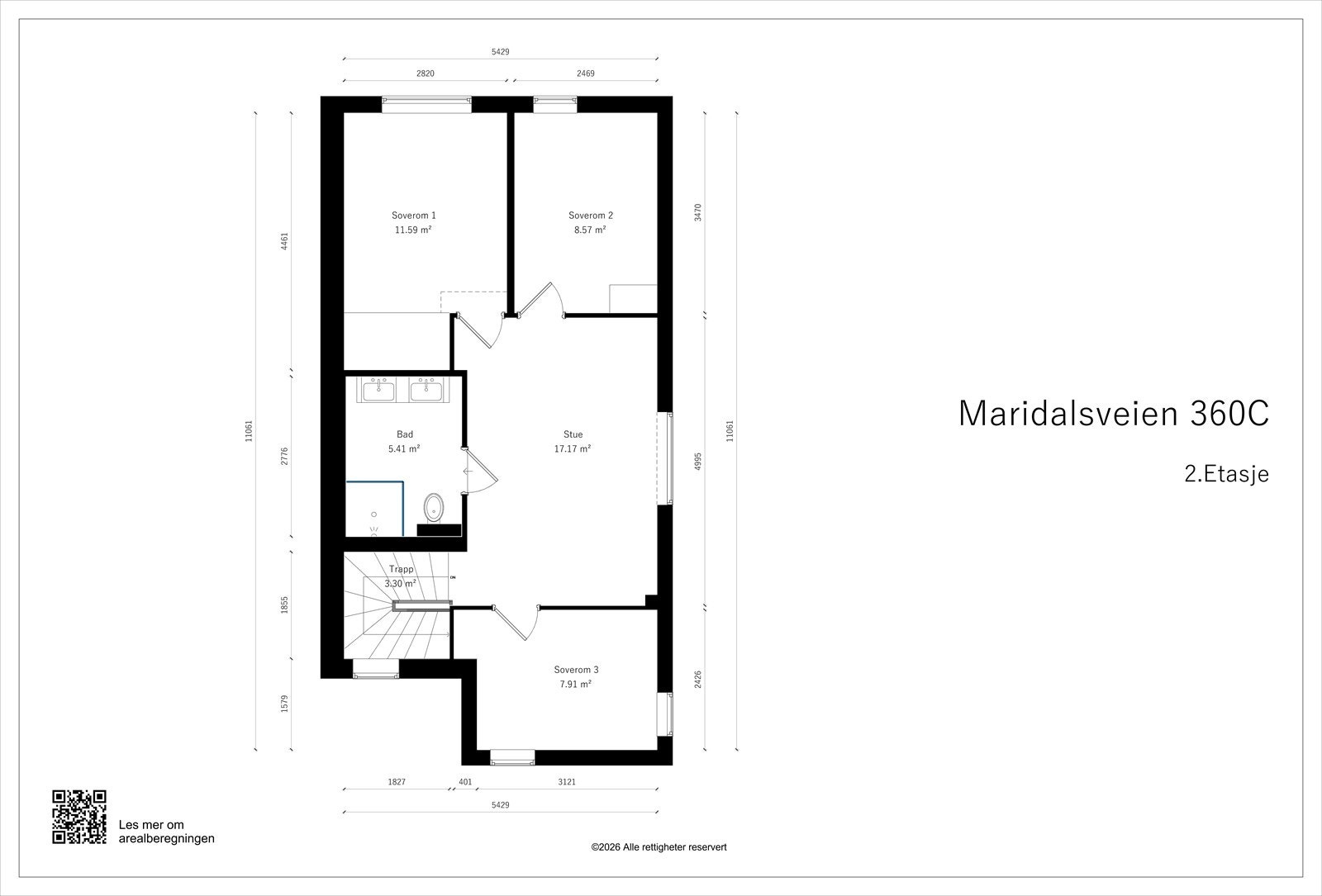 Plantegning 2. etasje Galleribilde