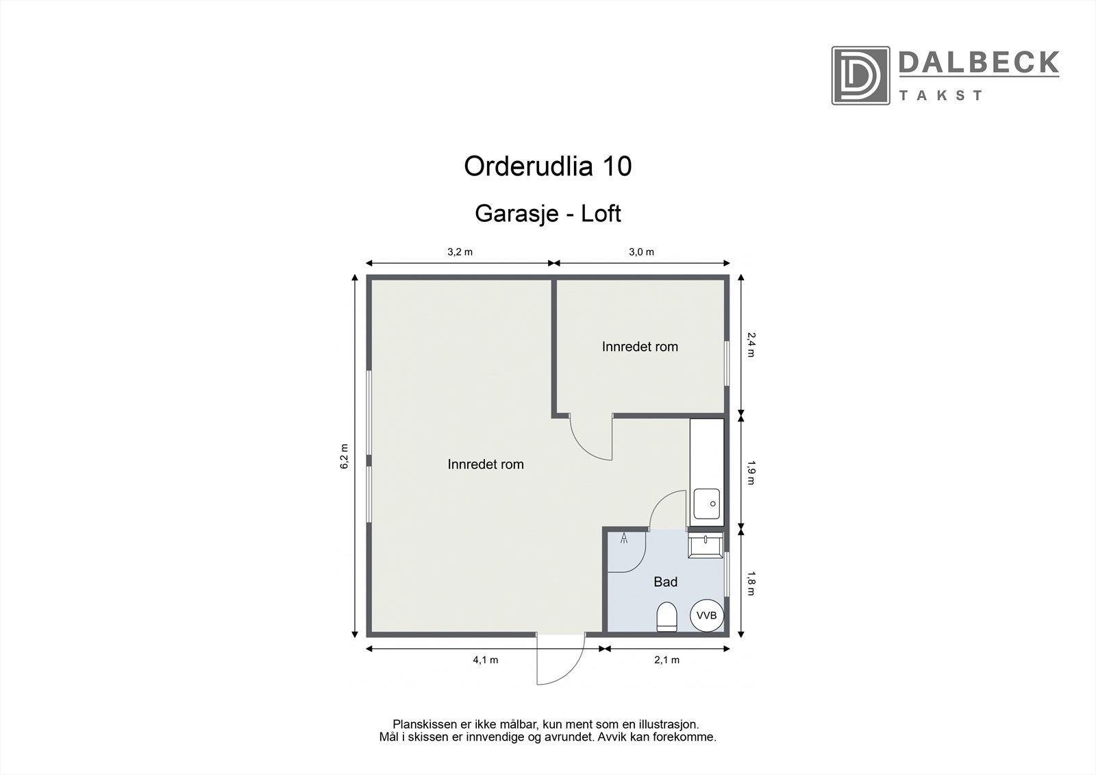 Plantegning - Garasjeloft Galleribilde