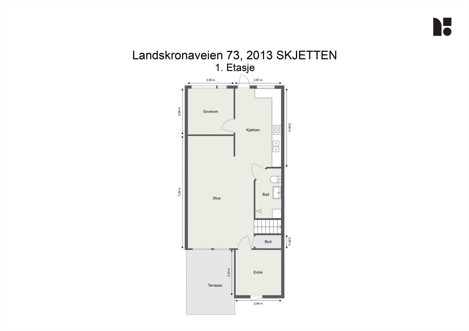 Plantegning - 1. etasje Galleribilde