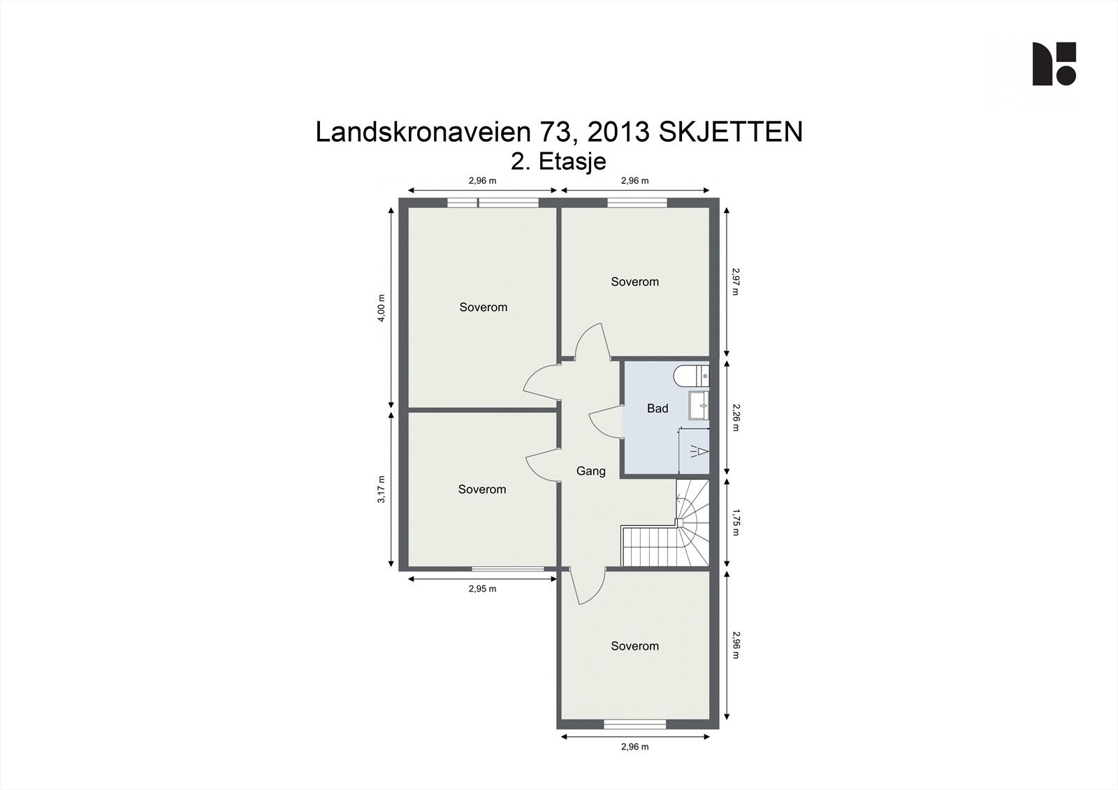 Plantegning - 2. etasje Galleribilde