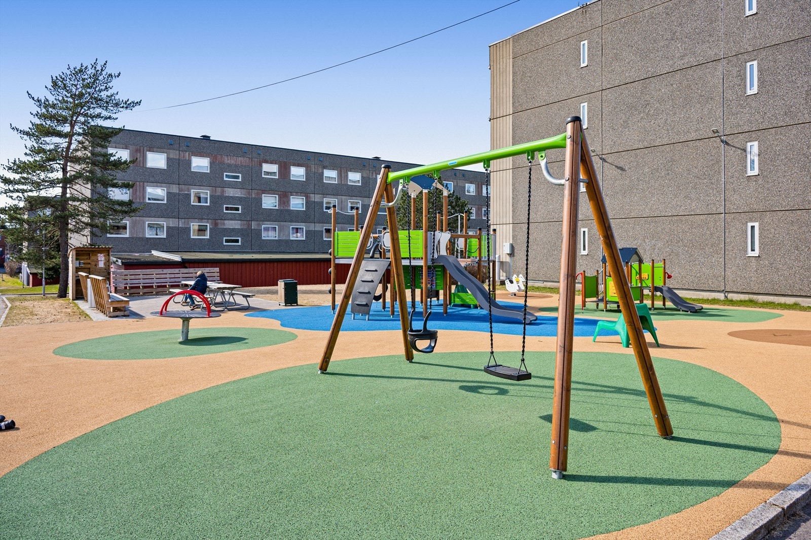 Her er det god boltringsplass for både store og små. Galleribilde