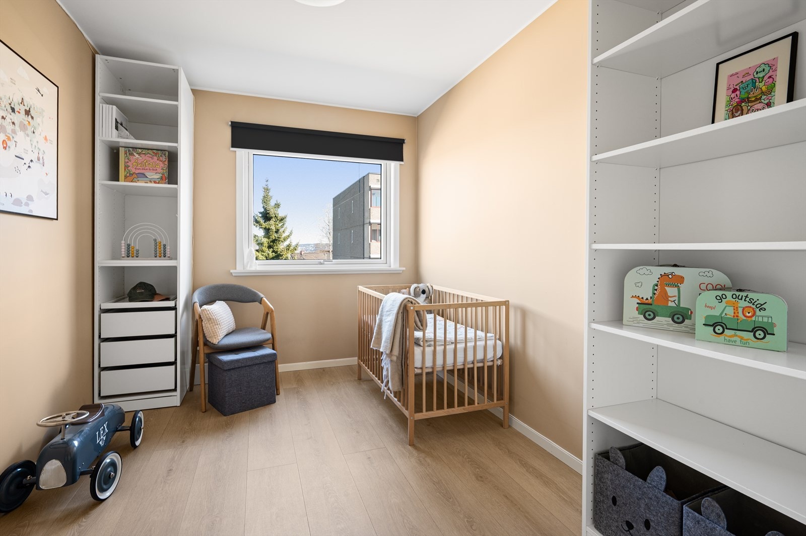 Soverom III er i dag innredet som et barnerom. Galleribilde