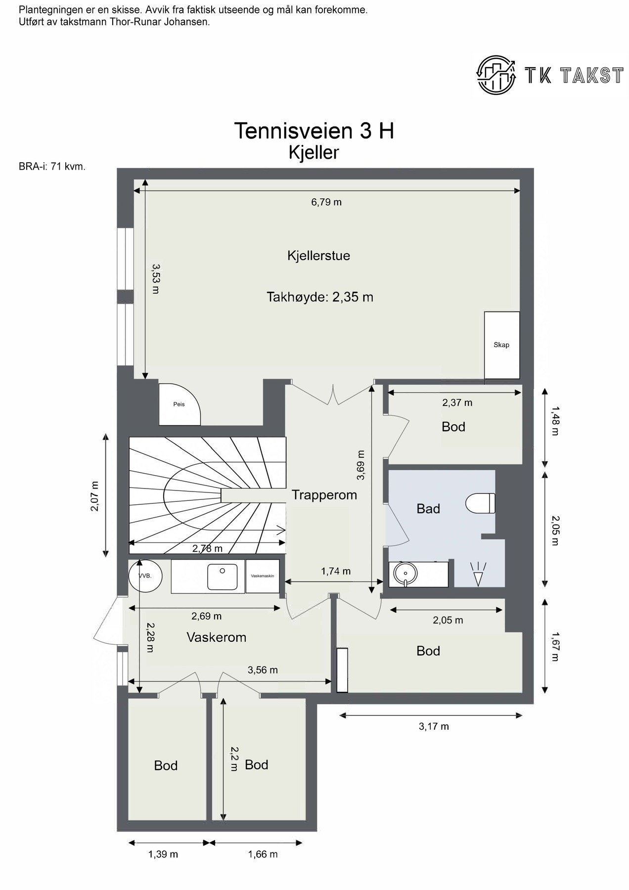 Plantegning loft Galleribilde