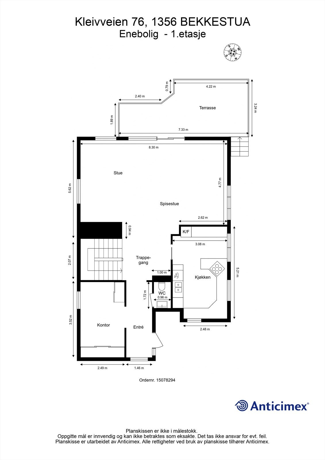 Plantegning 1.etasje Galleribilde