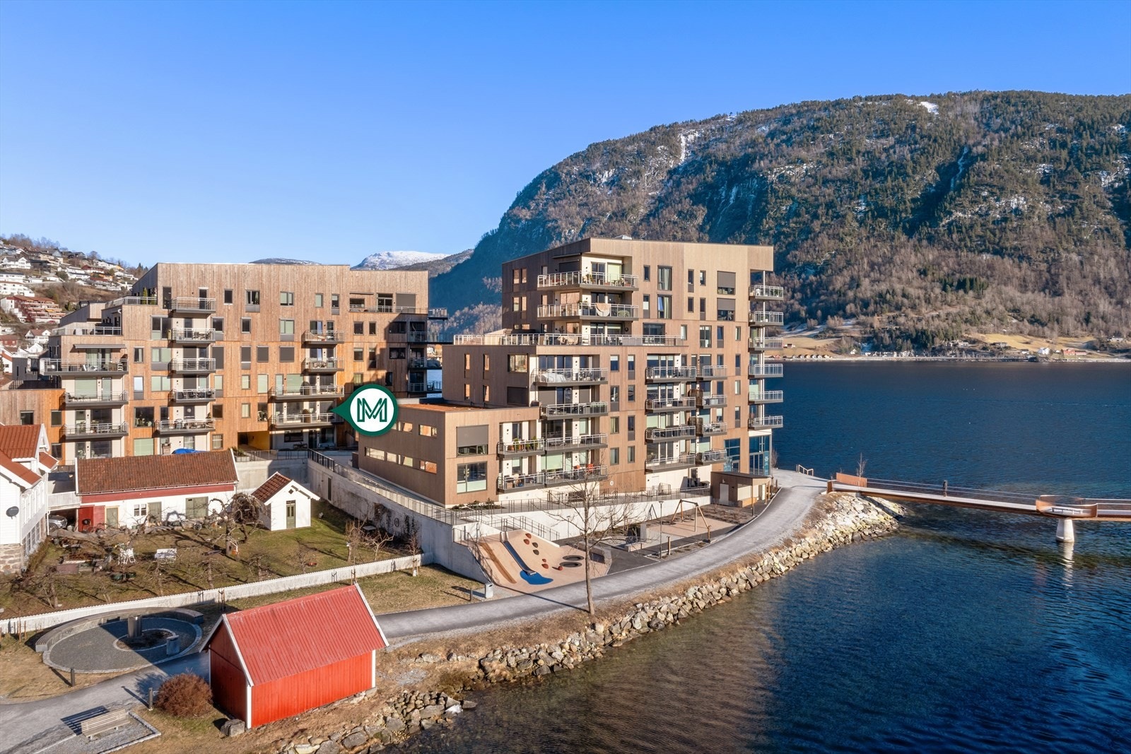Leilegheita er ein del av Sameiet Lerum Brygge II som består av 45 bustadseksjonar. Galleribilde