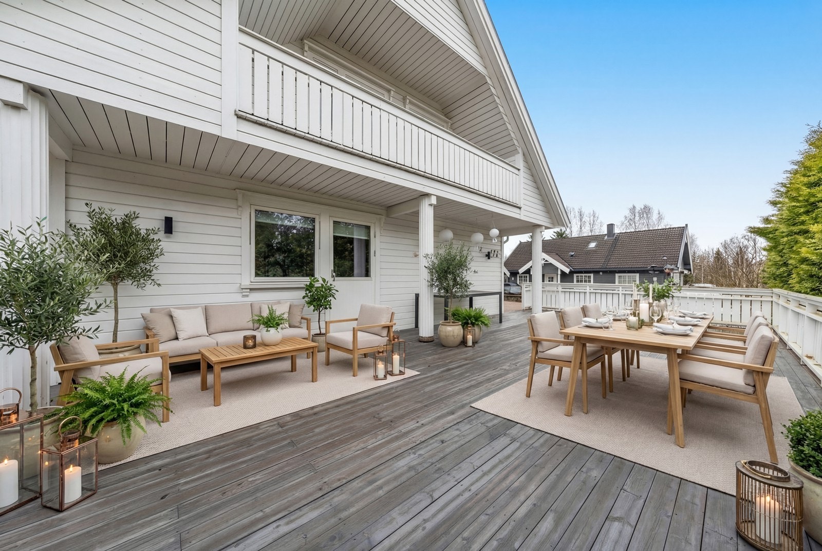 Digitalt møblert terrasse Galleribilde