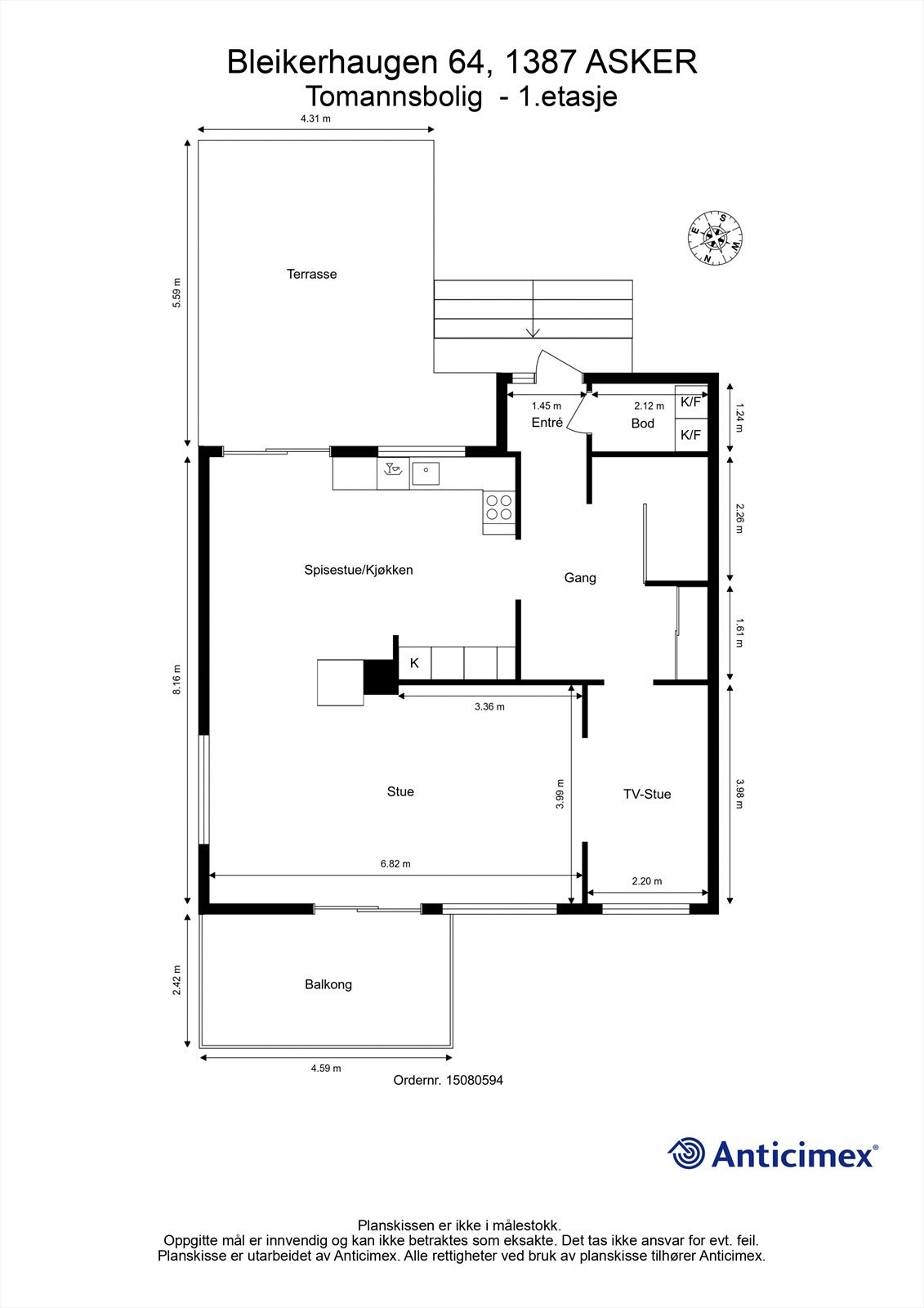 Plantegning - 1.etasje Galleribilde
