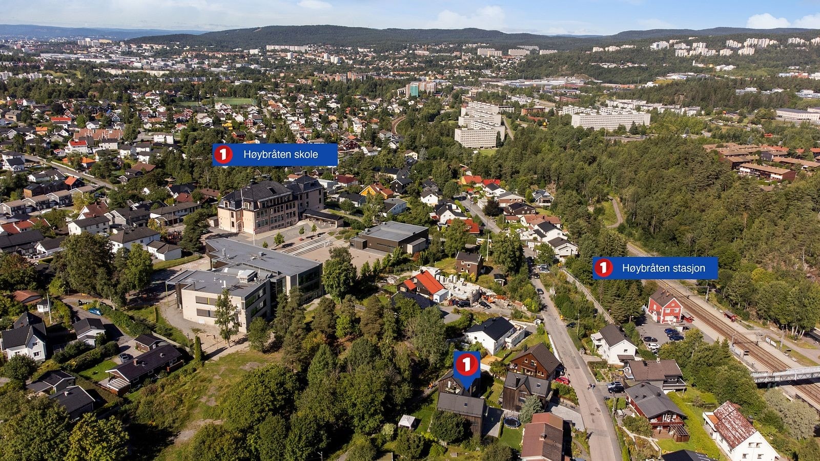 Det er kort vei til barnehager, skoler og idrettsplass Galleribilde