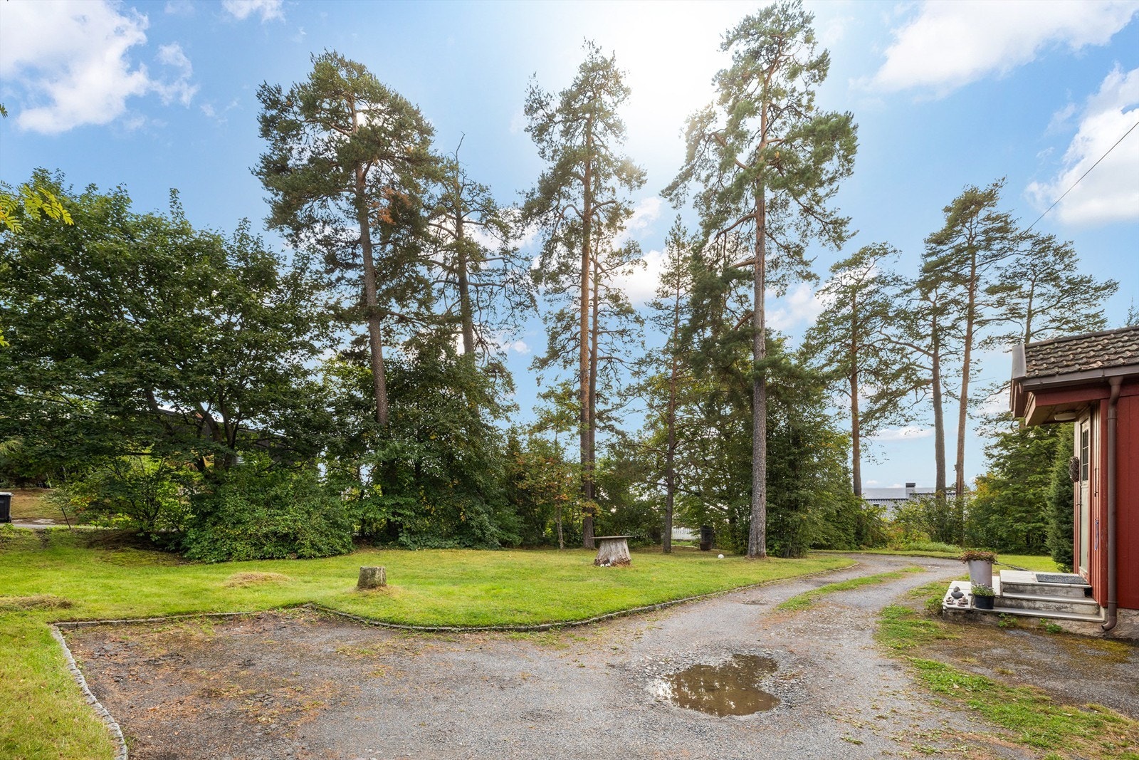 Gode solforhold på den store, eide tomten. Galleribilde