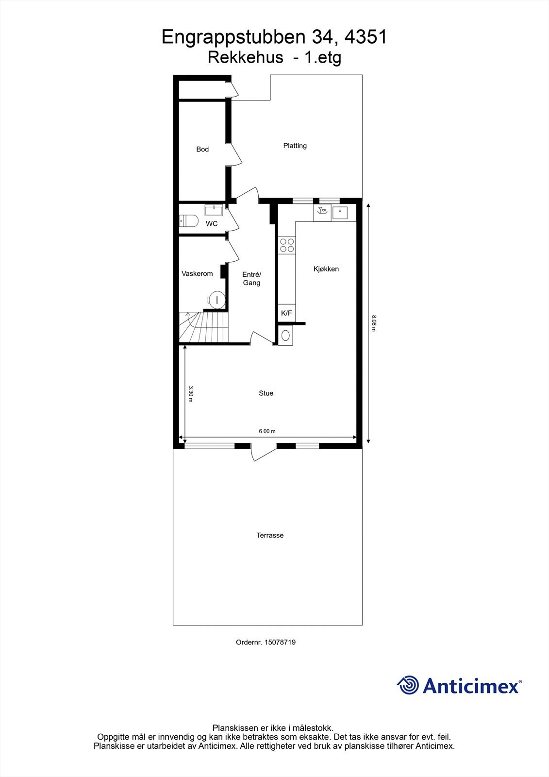 Plantegning 1.etg. Galleribilde