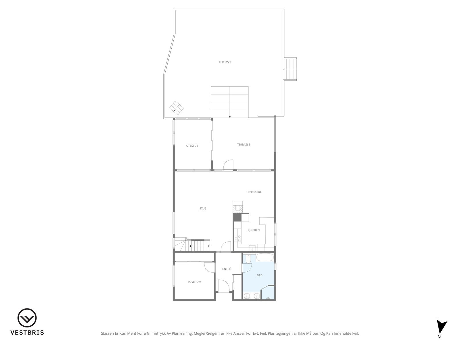 Plantegning - Hovedetasje Galleribilde