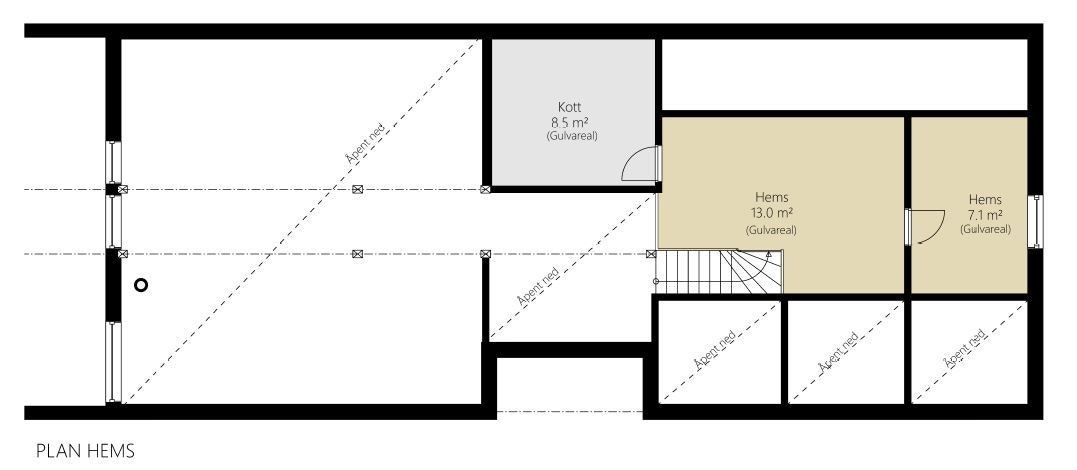 Planløsning loft Galleribilde