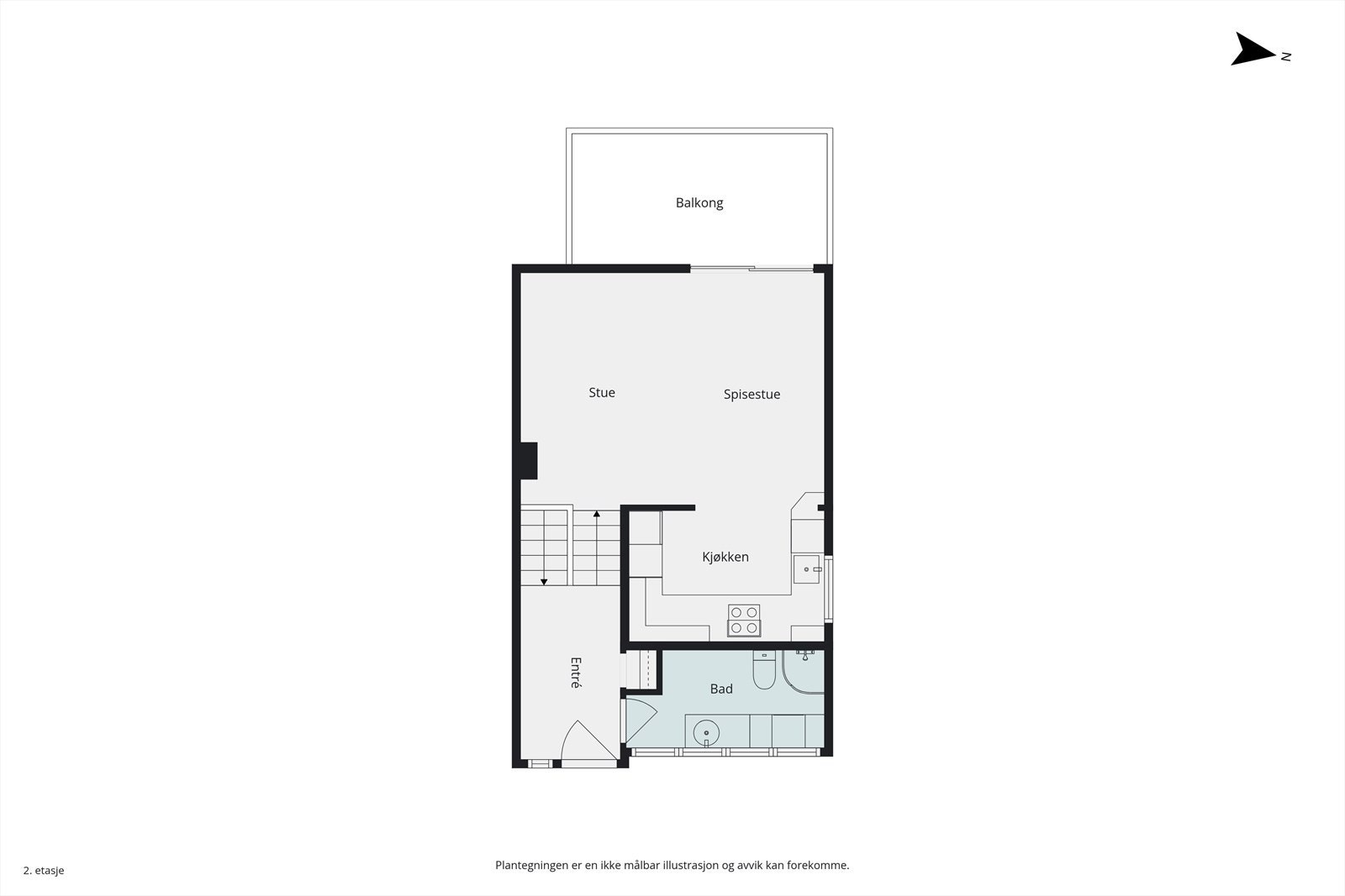 Plantegning 1. etasje Galleribilde