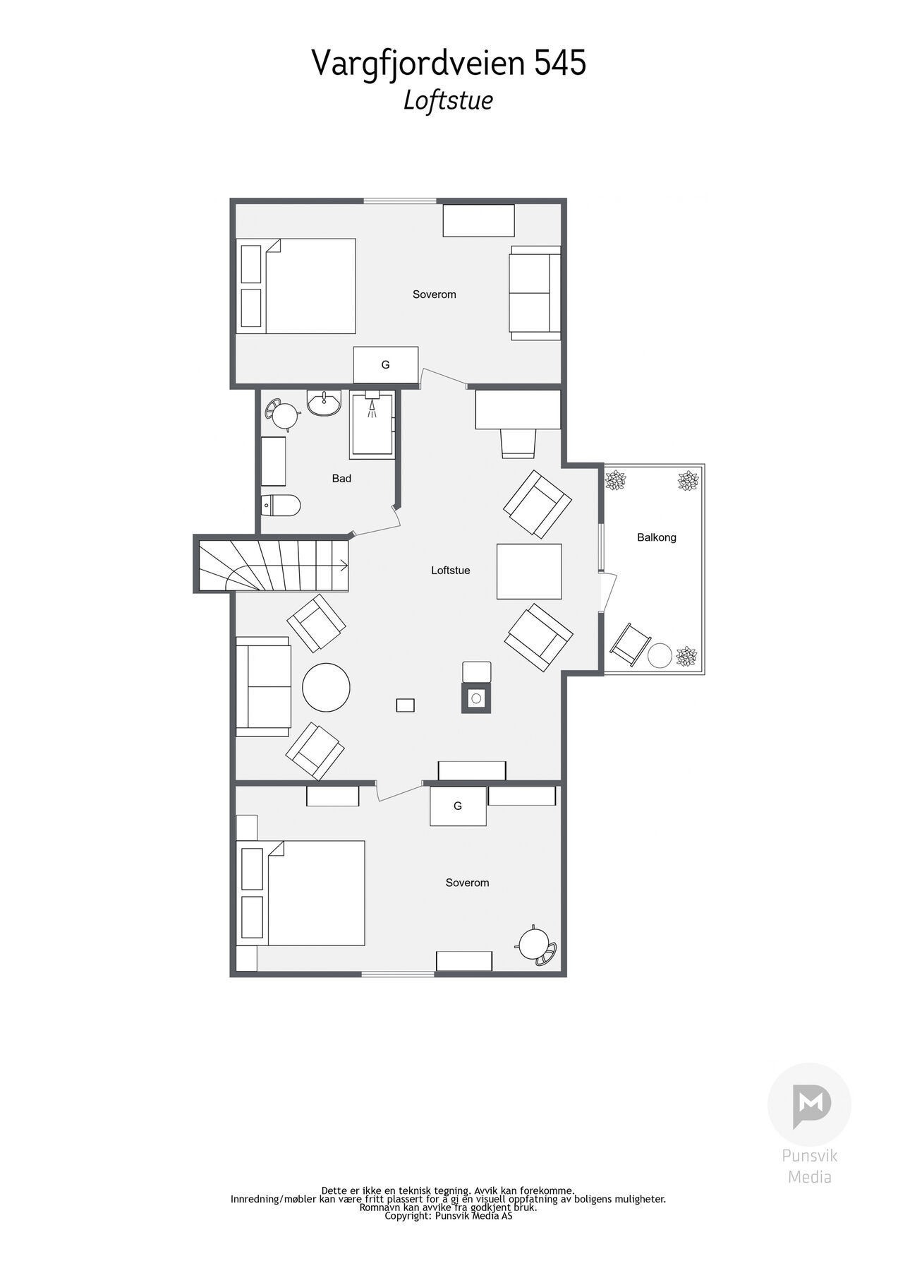 Plantegning 2. etasje Galleribilde