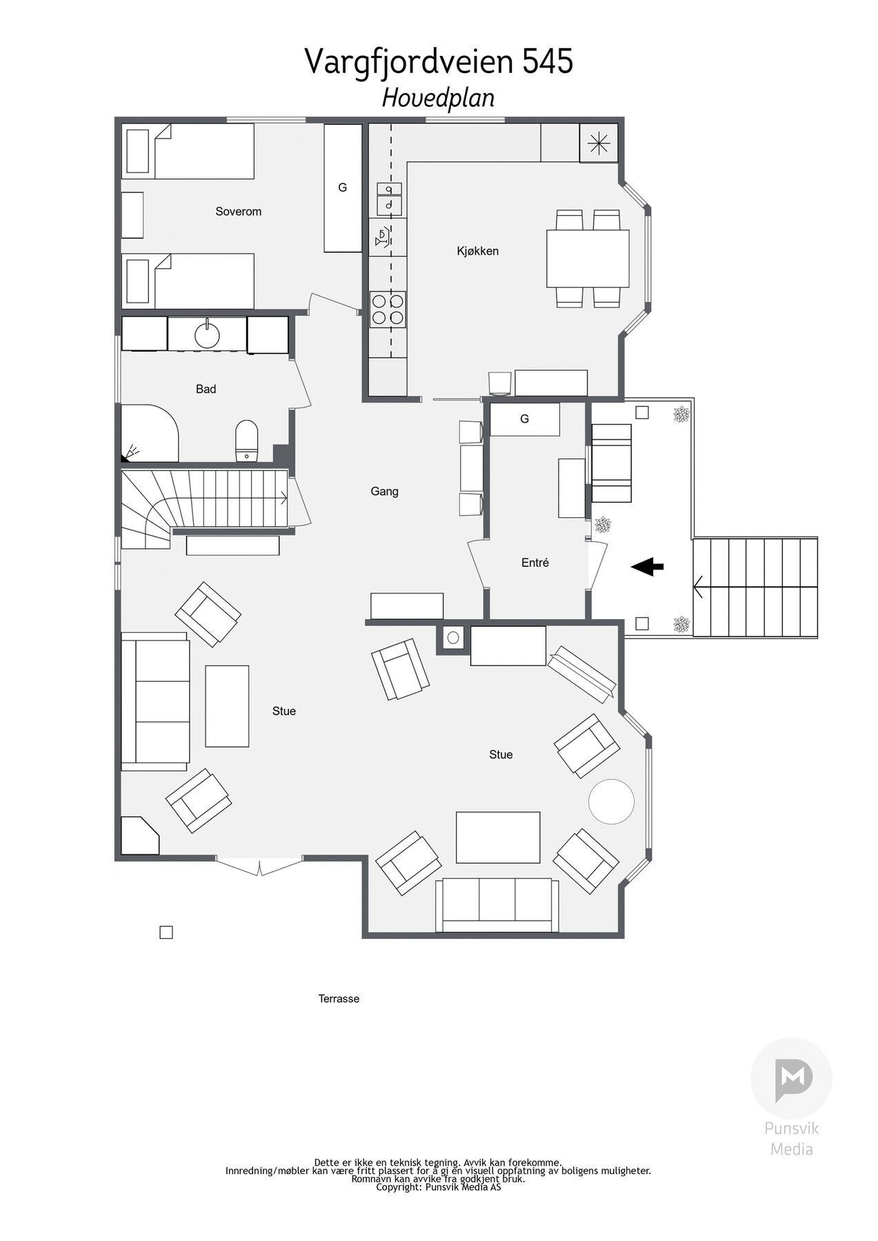Plantegning - hovedplang Galleribilde