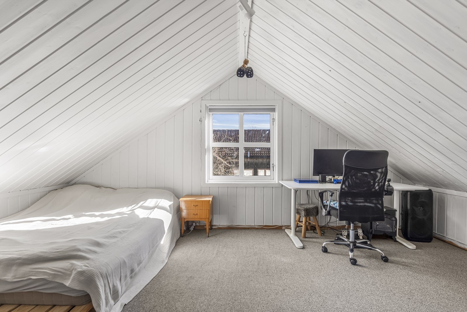 Innredet rom på loftplan. Galleribilde