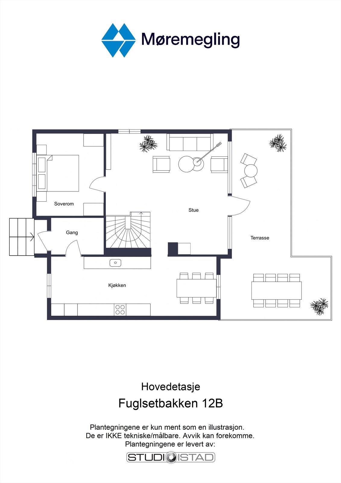 Planløsning 1. etasje Galleribilde