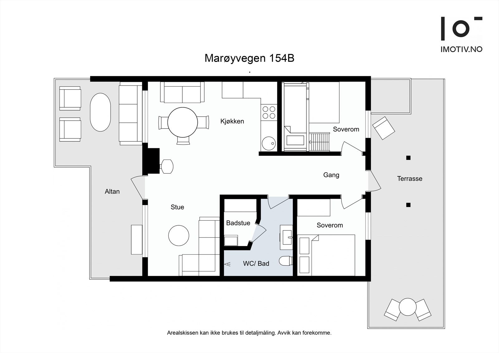 Leiligheten har en praktisk planløsning. Galleribilde