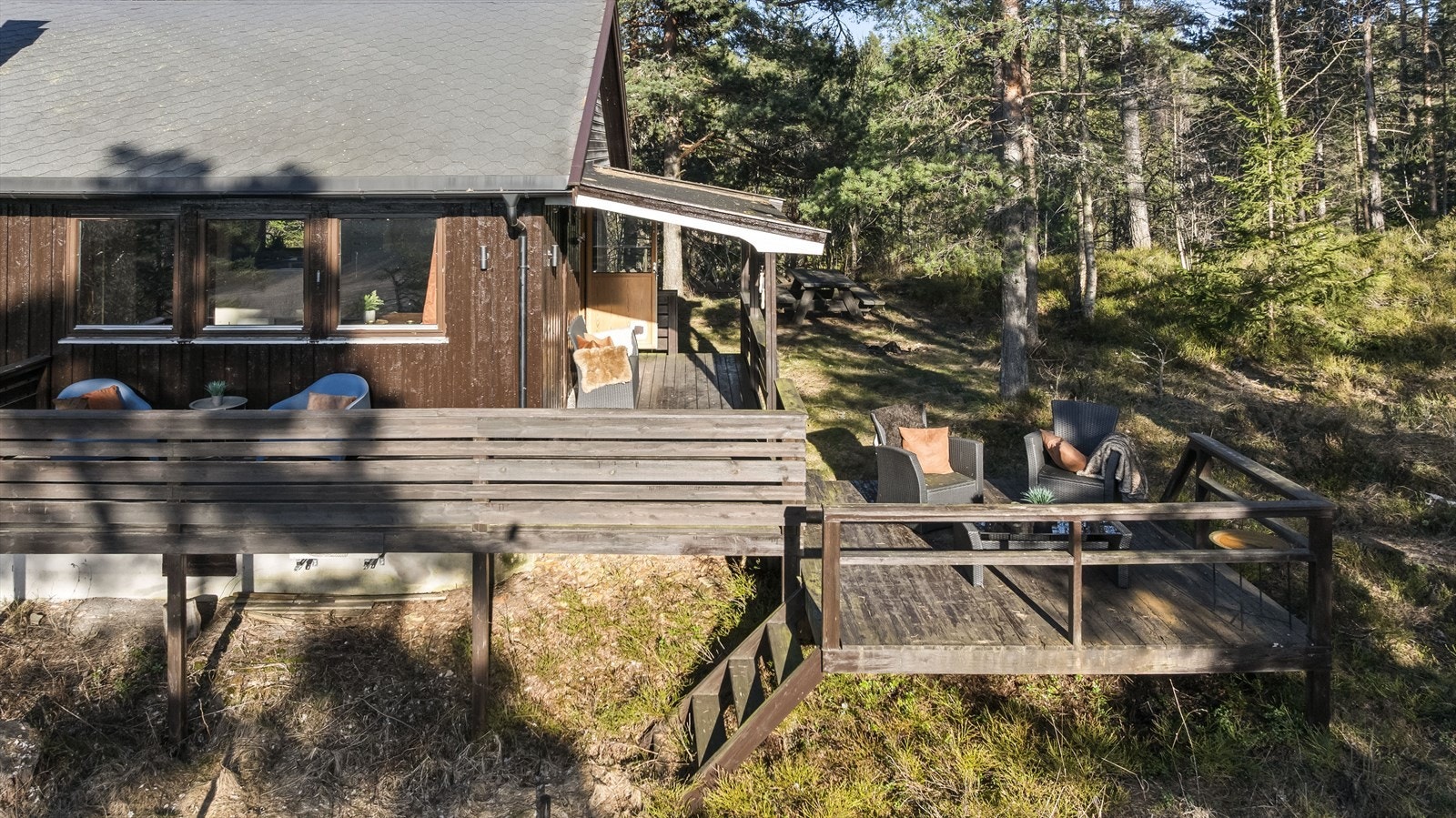 Her kan du nyte lange og solrike dager med flotte solforhold! Galleribilde