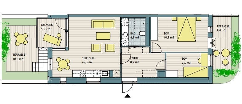 Plantegning av leiligheten Galleribilde