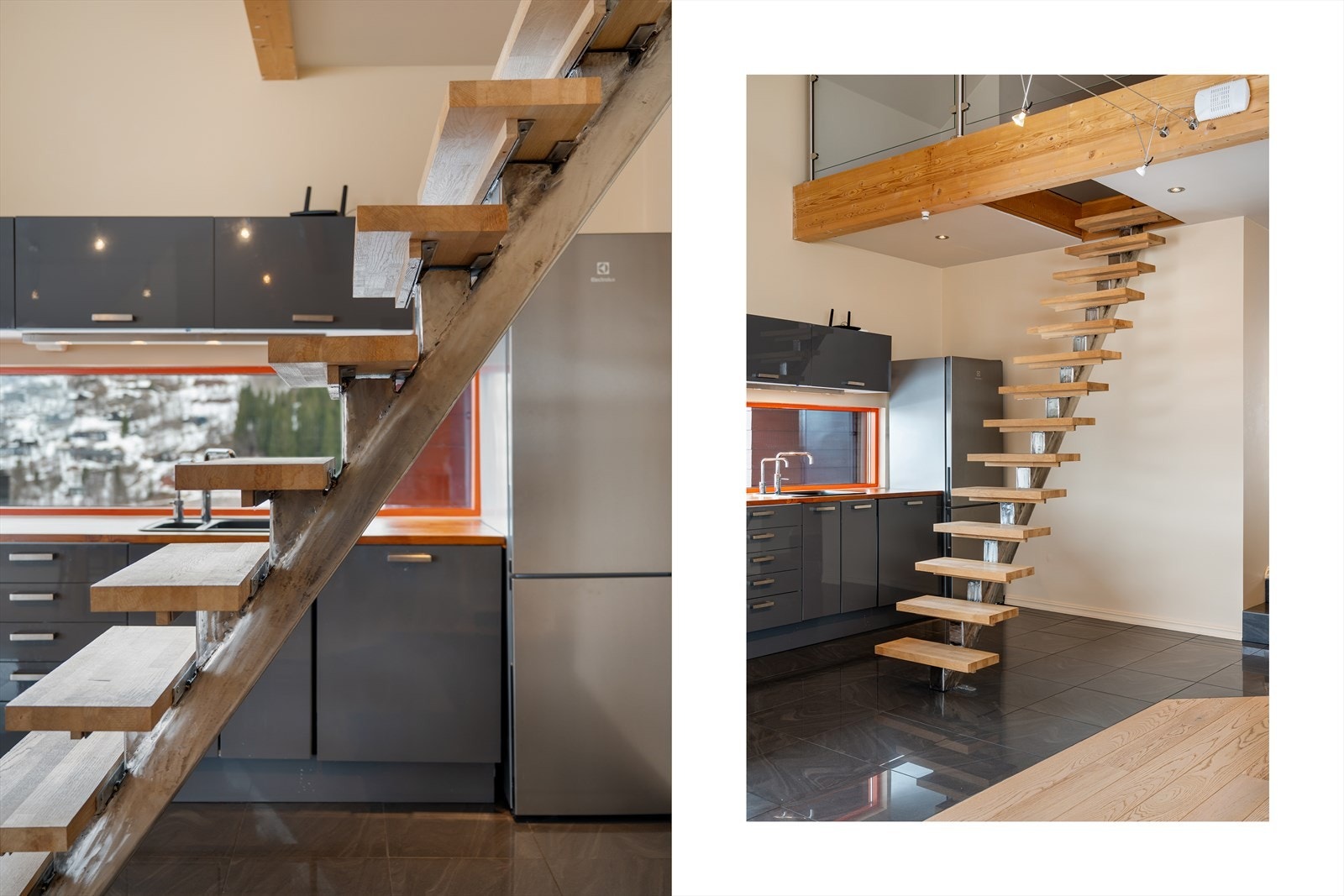 - Trappen er som alt annet ved hytten, er heller ikke standard - Galleribilde