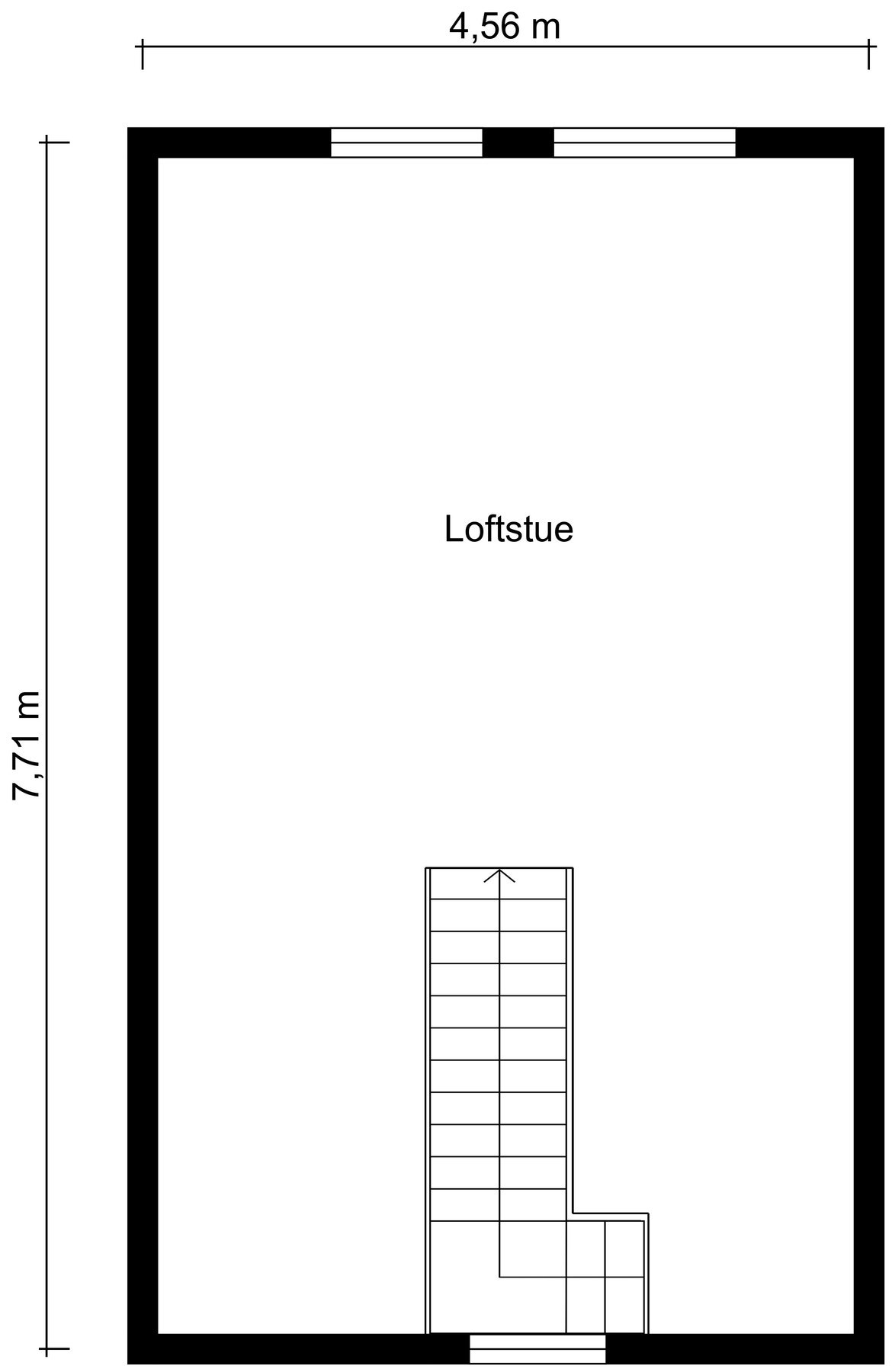 Plantegning - Loftetasje Galleribilde
