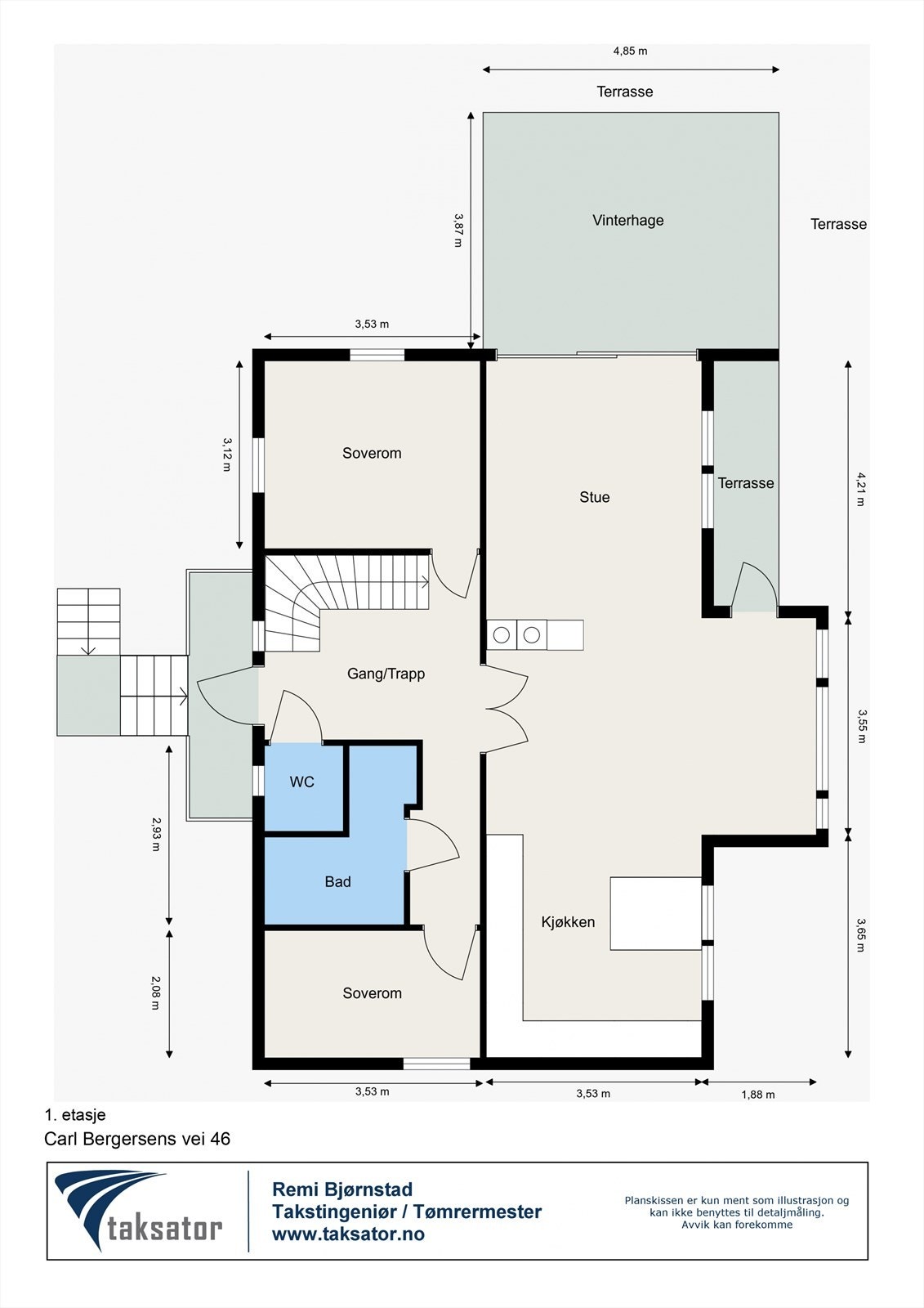 PLANTEGNING 1. ETASJE Galleribilde