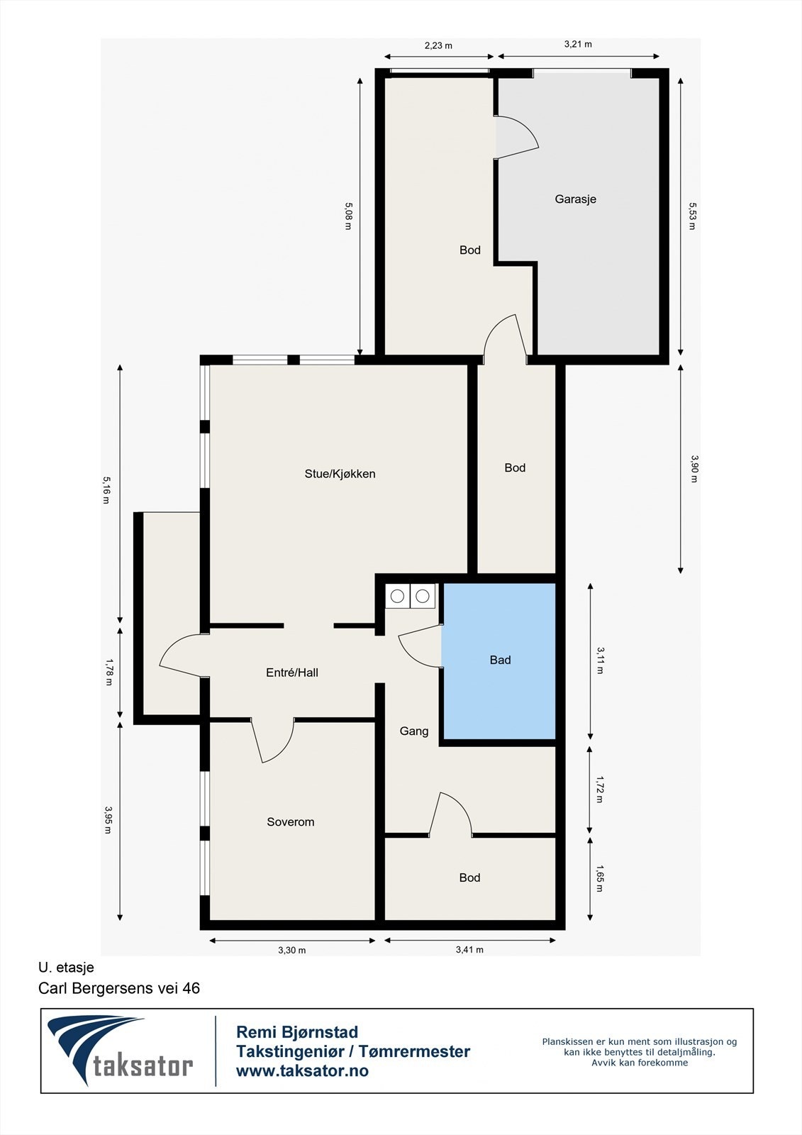 PLANTEGNING UNDERETASJE Galleribilde