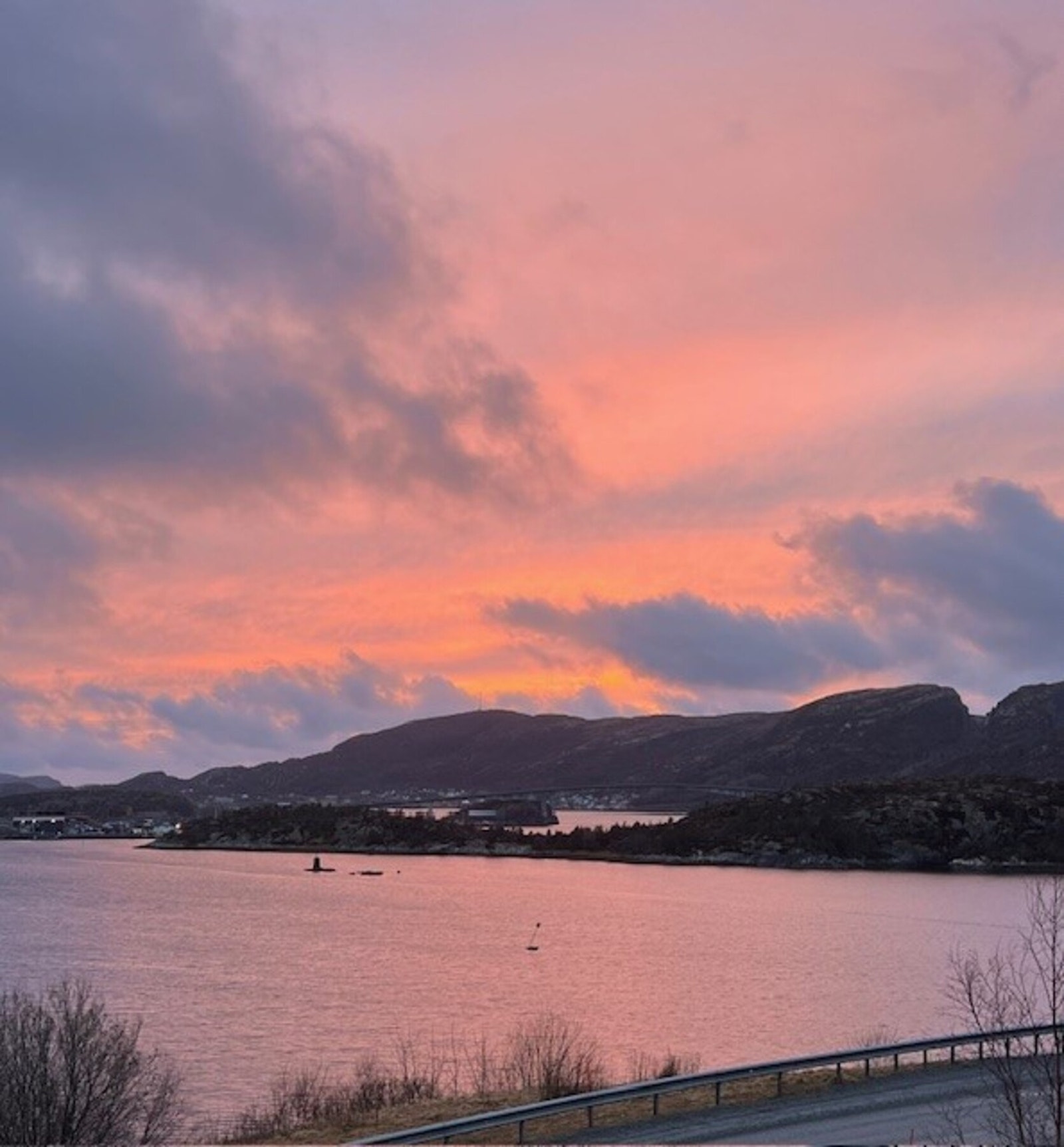 Fantastisk solnedgang Galleribilde