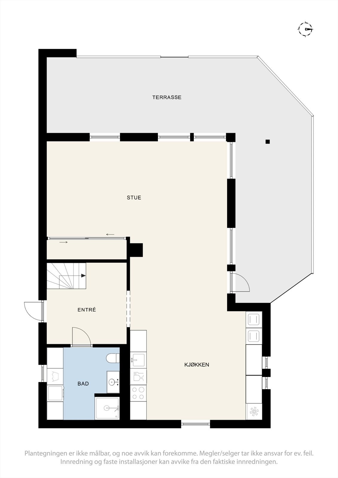 Plantegning 1. etasje Galleribilde