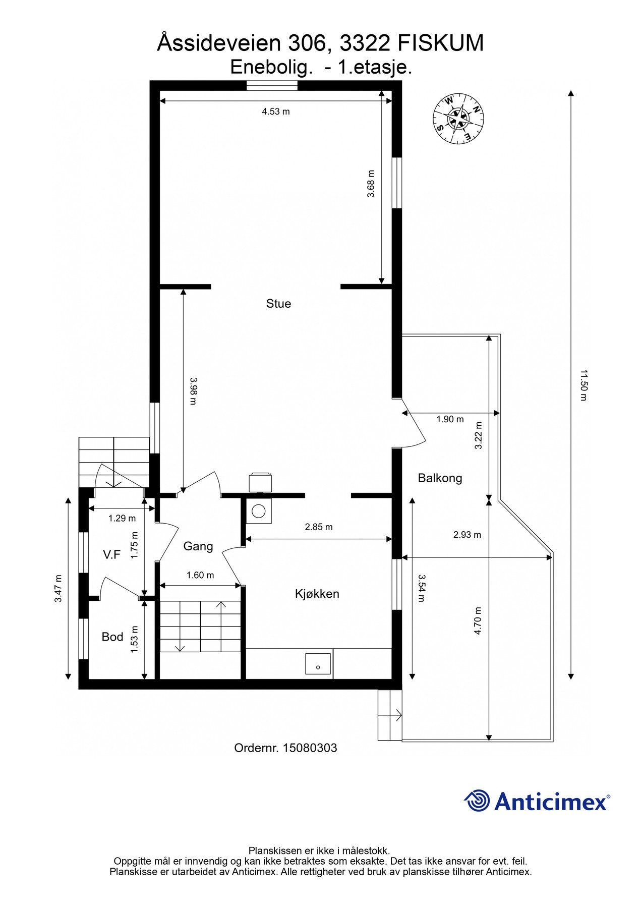 Plantegning 1.etg Galleribilde