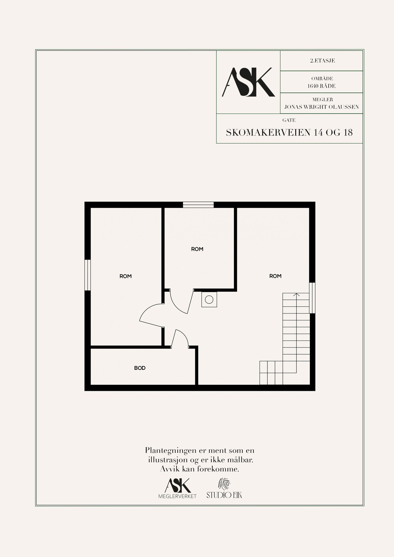 Plantegning Skomakerveien 14 - 2. etasje Galleribilde