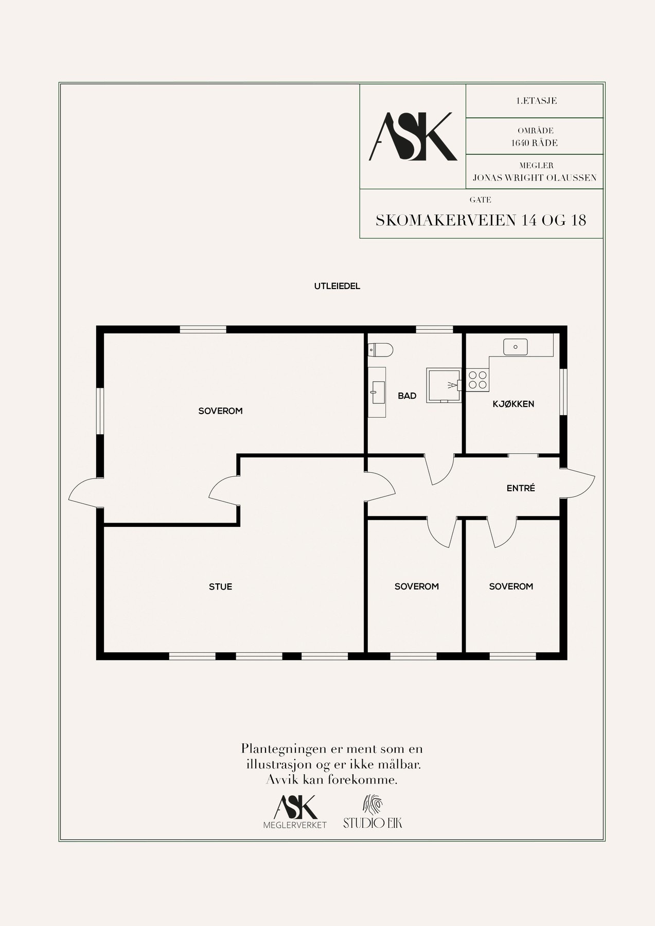 Plantegning Skomakerveien 18 Galleribilde