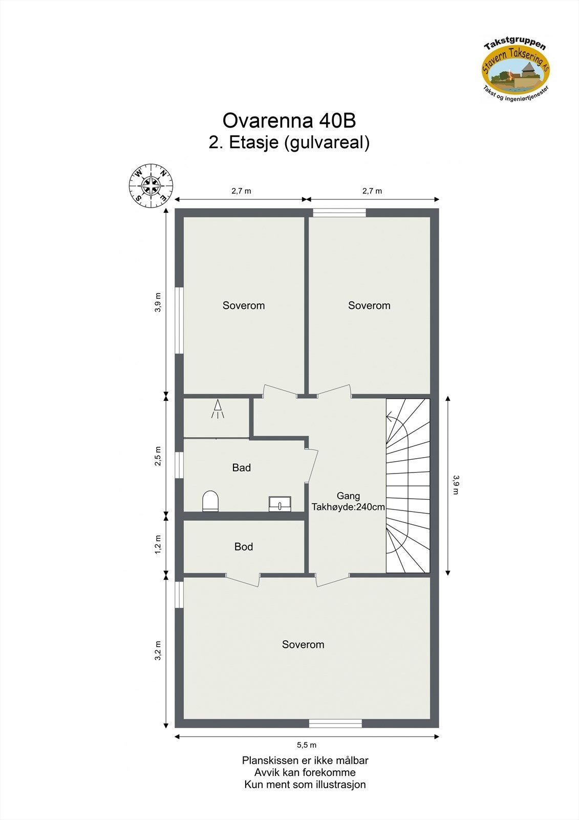 Plantegning 2. etasje Galleribilde