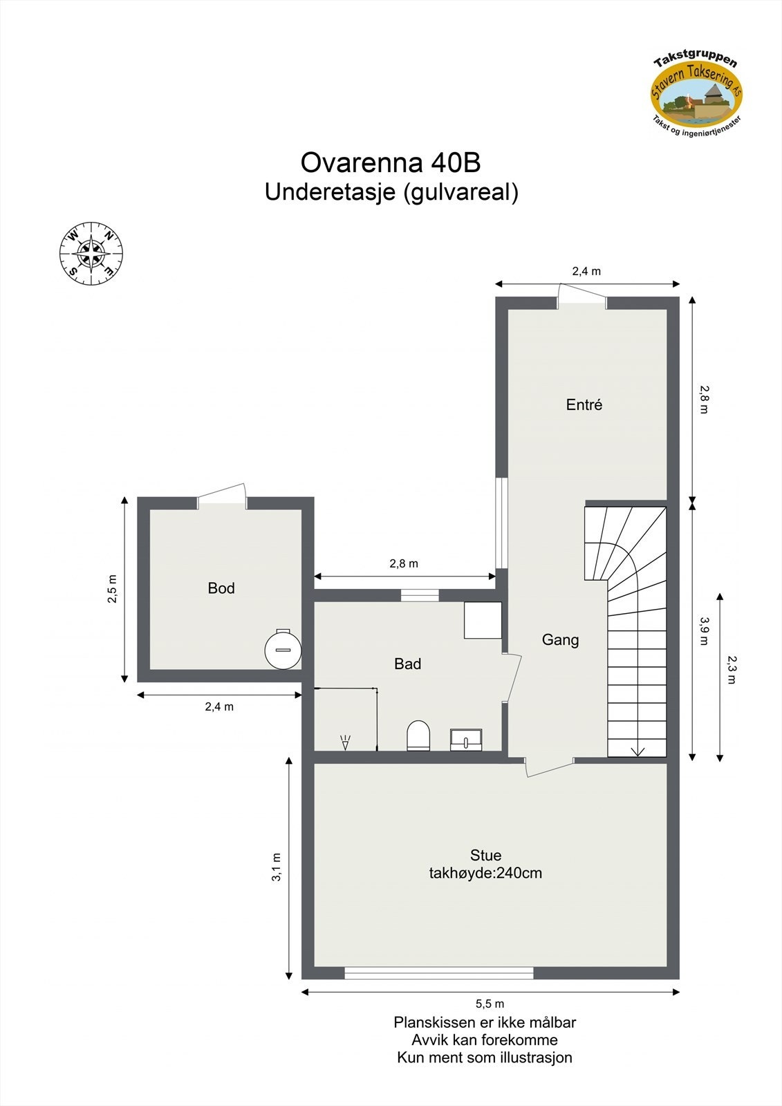 Plantegning underetasje Galleribilde