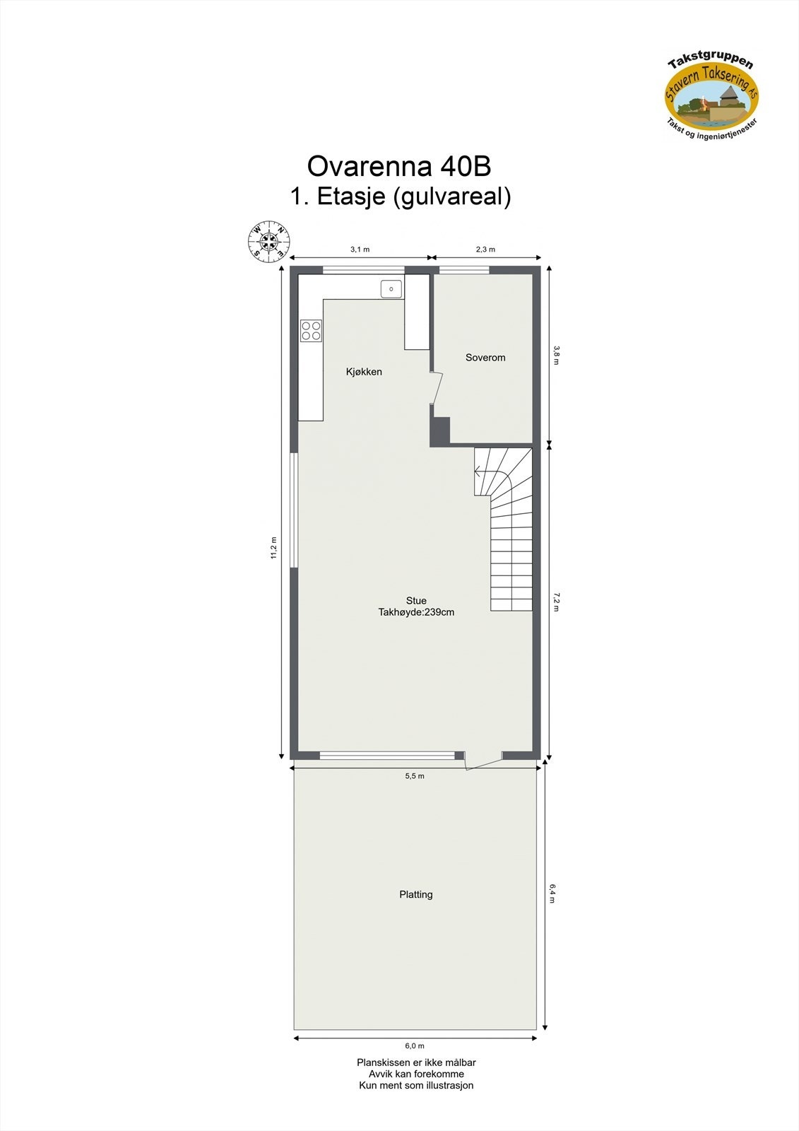 Plantegning 1. etasje Galleribilde